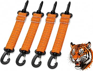 Motorsiklet sabitleme ve tutucu ekipman . YELSAN ANIMAL EDITION - TIGER 4 Adet Reflekt r etkili Kedig z  Bagaj,  anta, Kask sabitleme aparat .