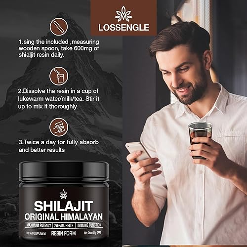 Miniatura 5 de Shilajit Shilajit pura resina orgánica del Himalaya Shilajit de grado dorado, 100% pura Shilajit para hombres y mujeres con ácido fúlvico, más de 85