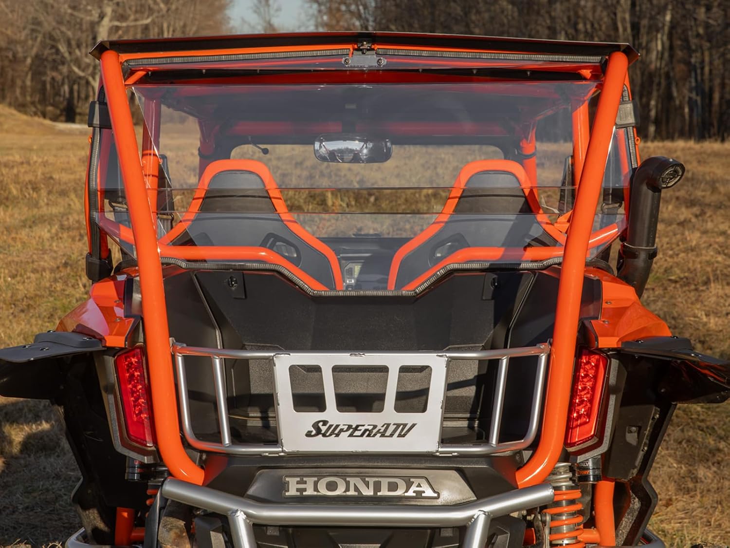 SuperATV Rear Windshield compatible with Honda Talon 1000X-4| 4 Seater | Clear Tint