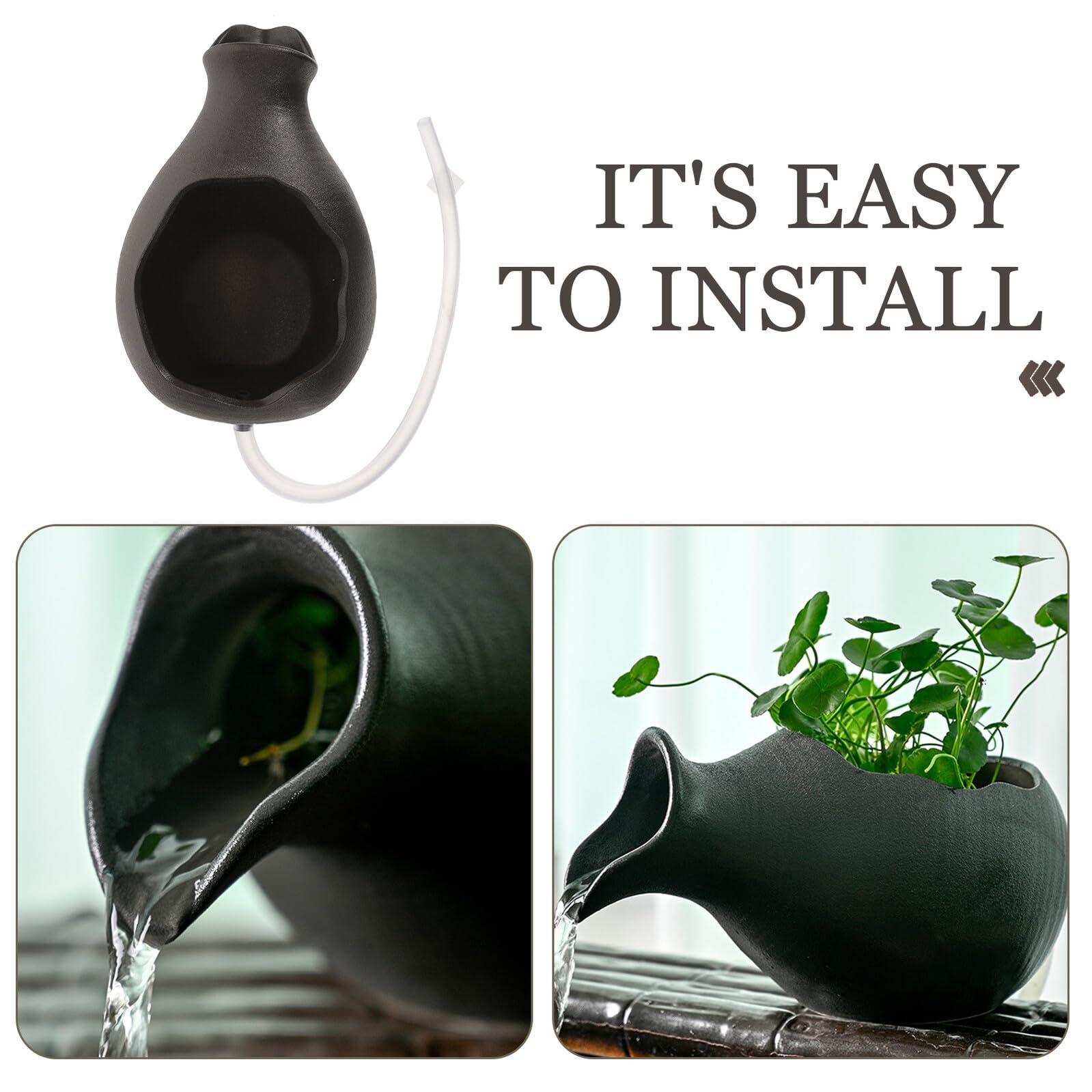 Supvox Aquarium Keramikfilter Wasserzirkulation Hydrokultur Vase ohne Pumpe für Gartendekoration und Zimmerbrunnen