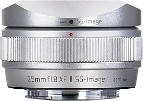AF 25mm F1.8 Silver Limited APS-C Eマウント ソニーE互換 単焦点 大口径 パンケーキレンズ 金属鏡筒 シルバー (2年保証付) (国内正規品)