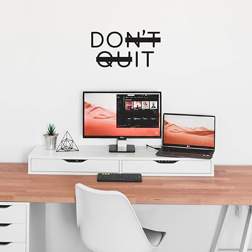 Miniatura 2 de Calcomanía de vinilo para pared, diseño de Don't Quit Do It, 12 x 22 pulgadas, determinación de gimnasio, fitness, estilo de vida saludable,