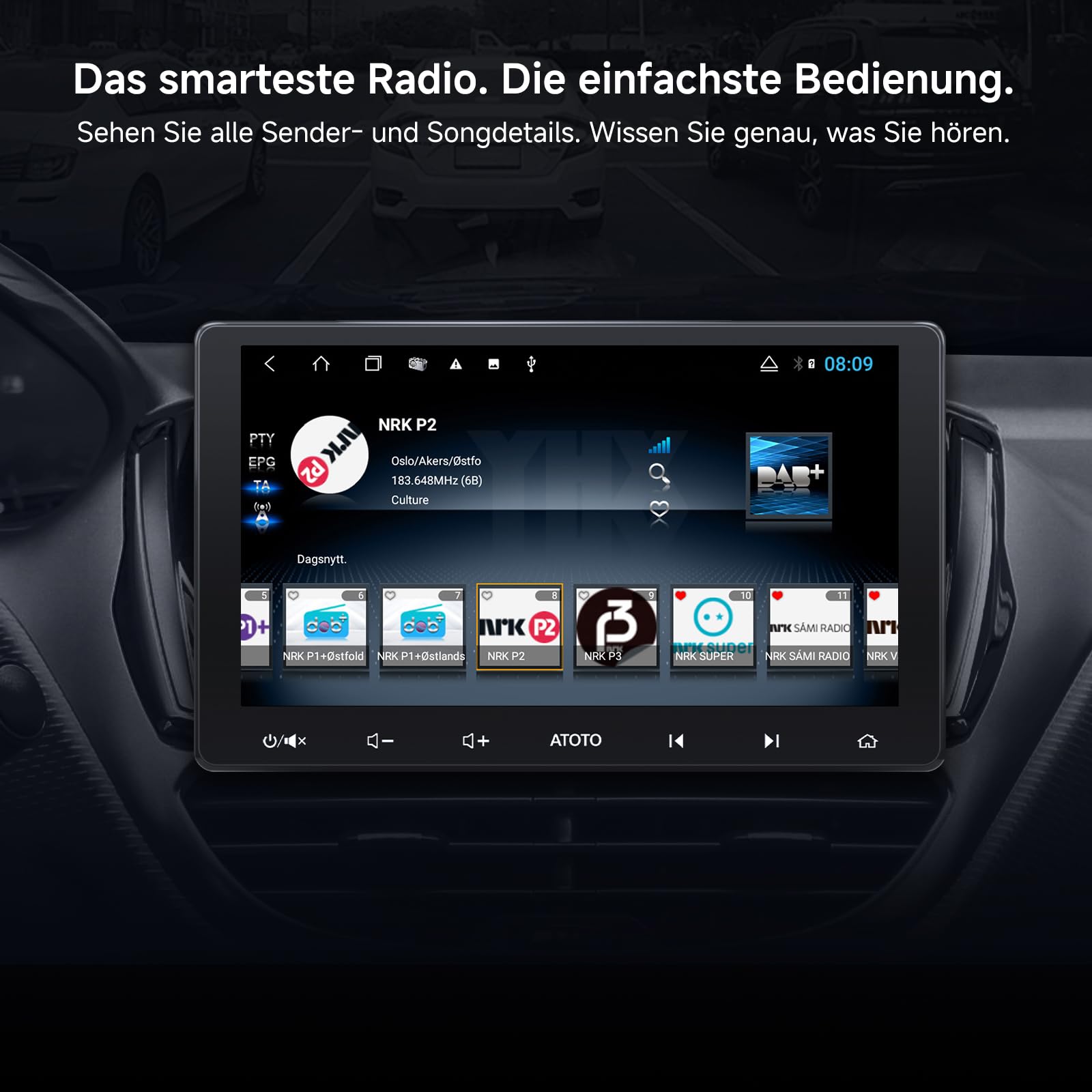 ATOTOZONE AC-4475 USB DAB+ Radioempfänger, Plug & Play, Nur Kompatibel Mit A5, A6, S8 Serie