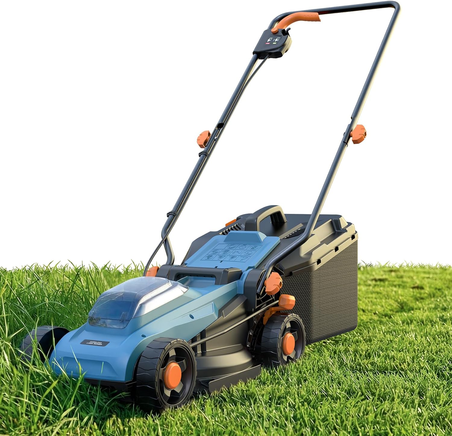 Cordless Electric Lawn Mower 13" Compatible with Makita 18V Battery, 2-in-1 Brushless Push Mower with 4-Position Height Adjustment, Lightweight for Small Yards (Tool Only)