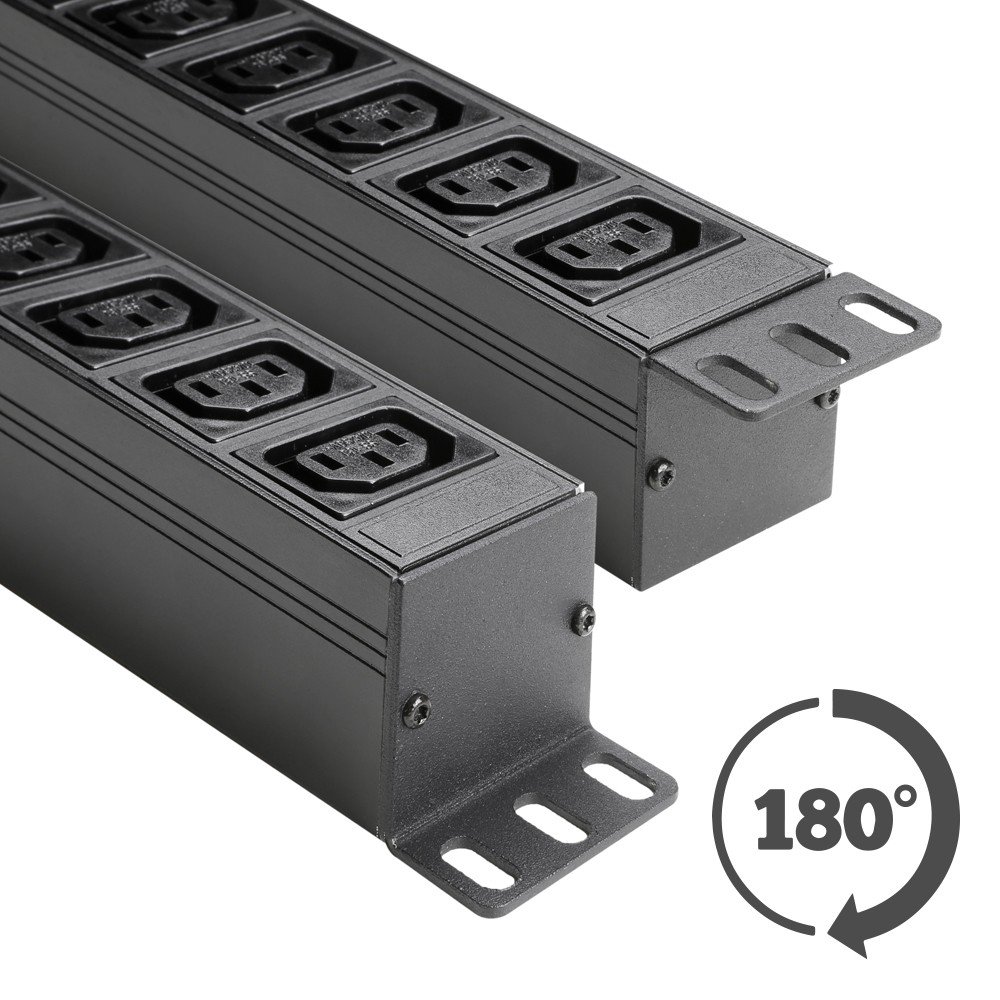 Adam Hall Cables 87471 IEC 19" Stromverteiler 1HE 10-Fach mit C13 Kaltgerätebuchsen