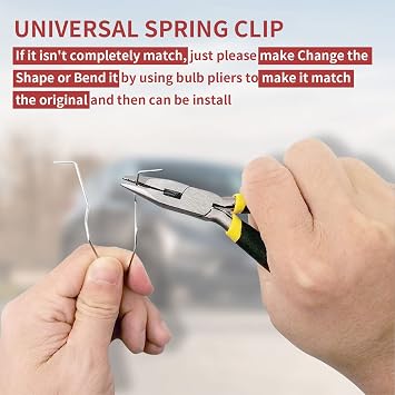 12Pcs Bulb Retaining Spring Clips, Universal Car Headlight Clamp Headlamp Dip Dipped Beam Bulb Hoder for H1 H3 H4 H7