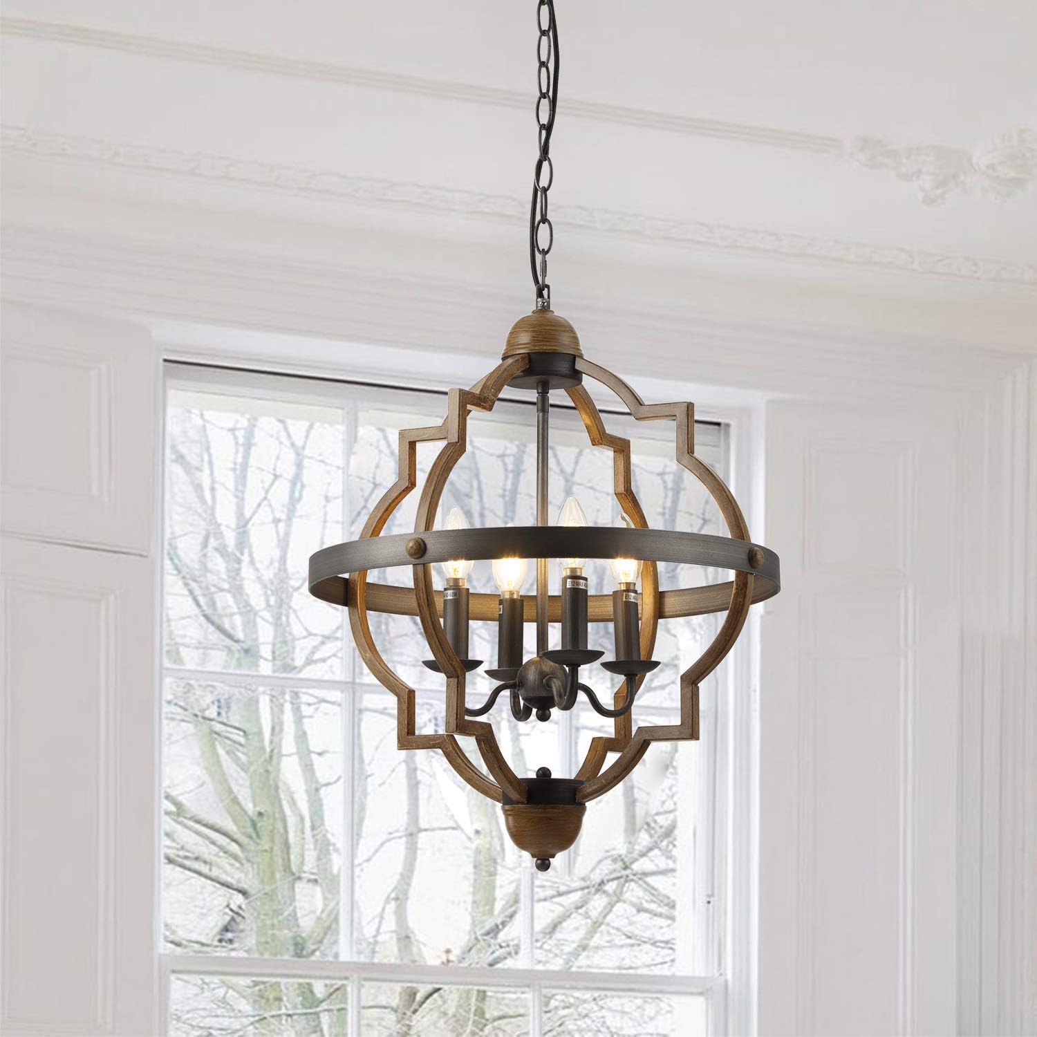 Black Friday - 70% OFF Riomasee 4-Light Farmhouse Orb Chandelier Lighting Rustic Metal Chandelier Stardust Finish Pendant Light Fixtures for Foyer,Dining,Living Room,Bedroom,Kitchen Lighting Best Promo Riomasee 4-Light Farmhouse Orb Chandelier Lighting Rustic Metal Chandelier Stardust Finish Pendant Light Fixtures for Foyer,Dining,Living Room,Bedroom,Kitchen Lighting