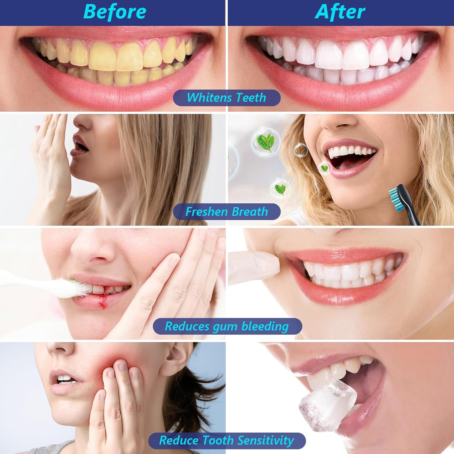 7.5% Nano Hydroxyapatite Toothpaste,6 Pack Fresh Breath Whitening Toothpaste for Remineralizing Enamel & Sensitive Relief,Antiplaque,Natural Peppermint,Fluoride-Free - Image 7