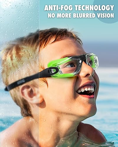 Miniatura 2 de Aegend - Gafas de natación para niños, 2 unidades, para niños y niñas de 3 a 14 años