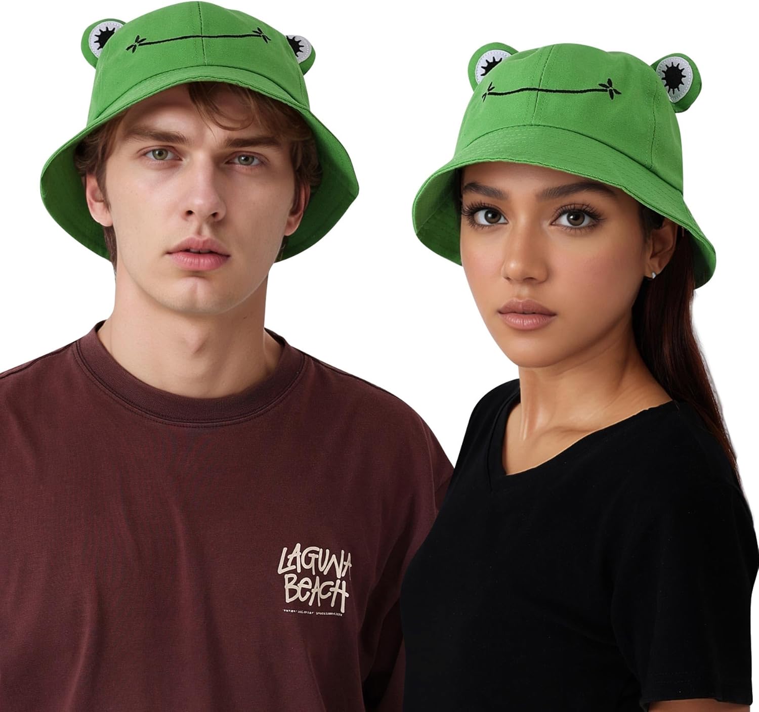 Sun Bucket Hats for Women & Men Beach Hat UV Protection Adjustable Summer Packable Cotton Frog Funny Fisfing Travel Cap - Image 5