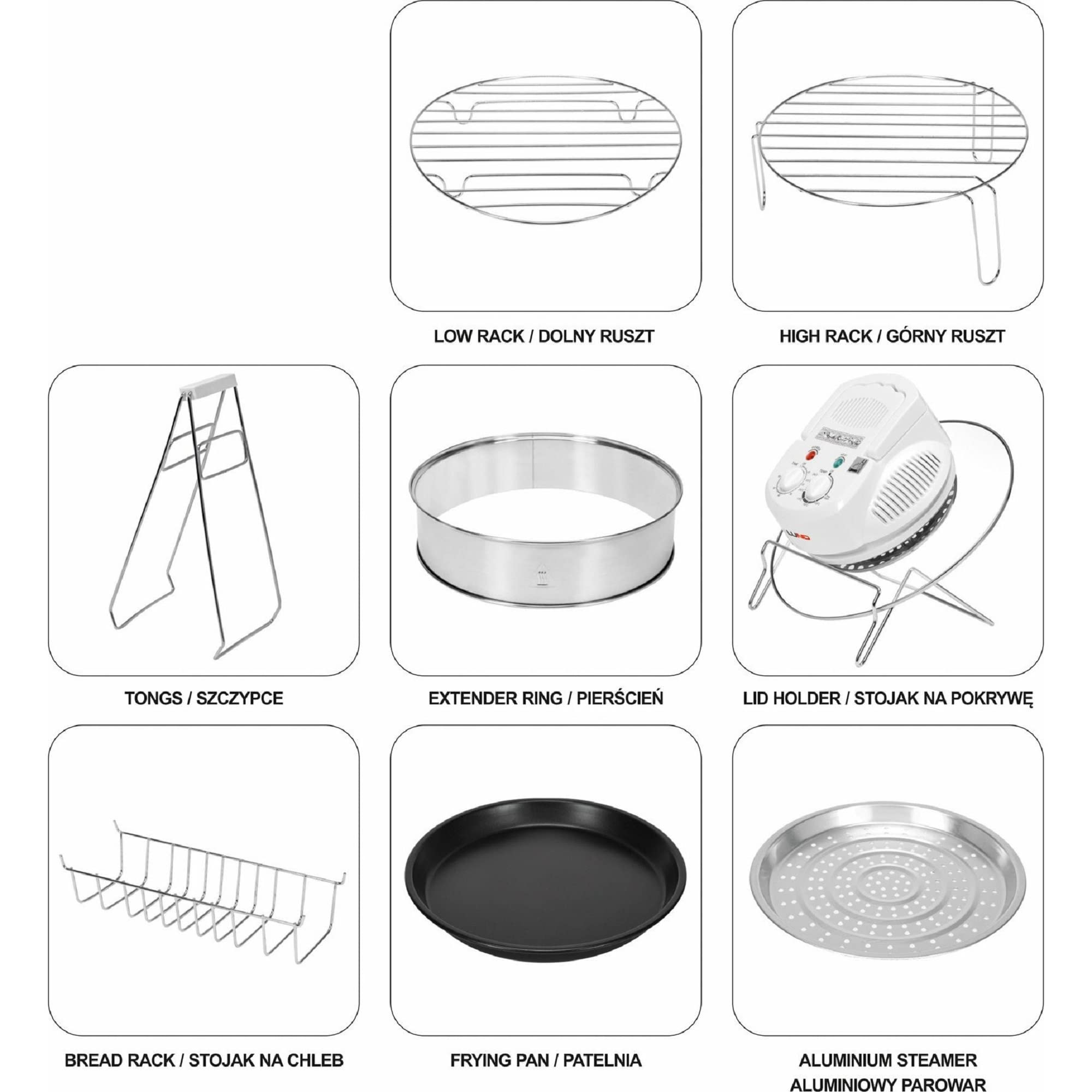 LUND HALOGEN OVEN 17L WHITE