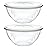 PLASTICPRO Disposable 48 Ounce Round Crystal Clear Plastic Serving Bowl With Lid - Party Snack or Salad Container, Chip and Candy Dish - Pack of 8