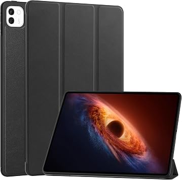for Honor MagicPad 4 12.3" 2026 Case, Slim TPU PU Folio Cover Auto Sleep/Wake Dual-Angle Stand Shockproof Protective Tablet ShellBlack