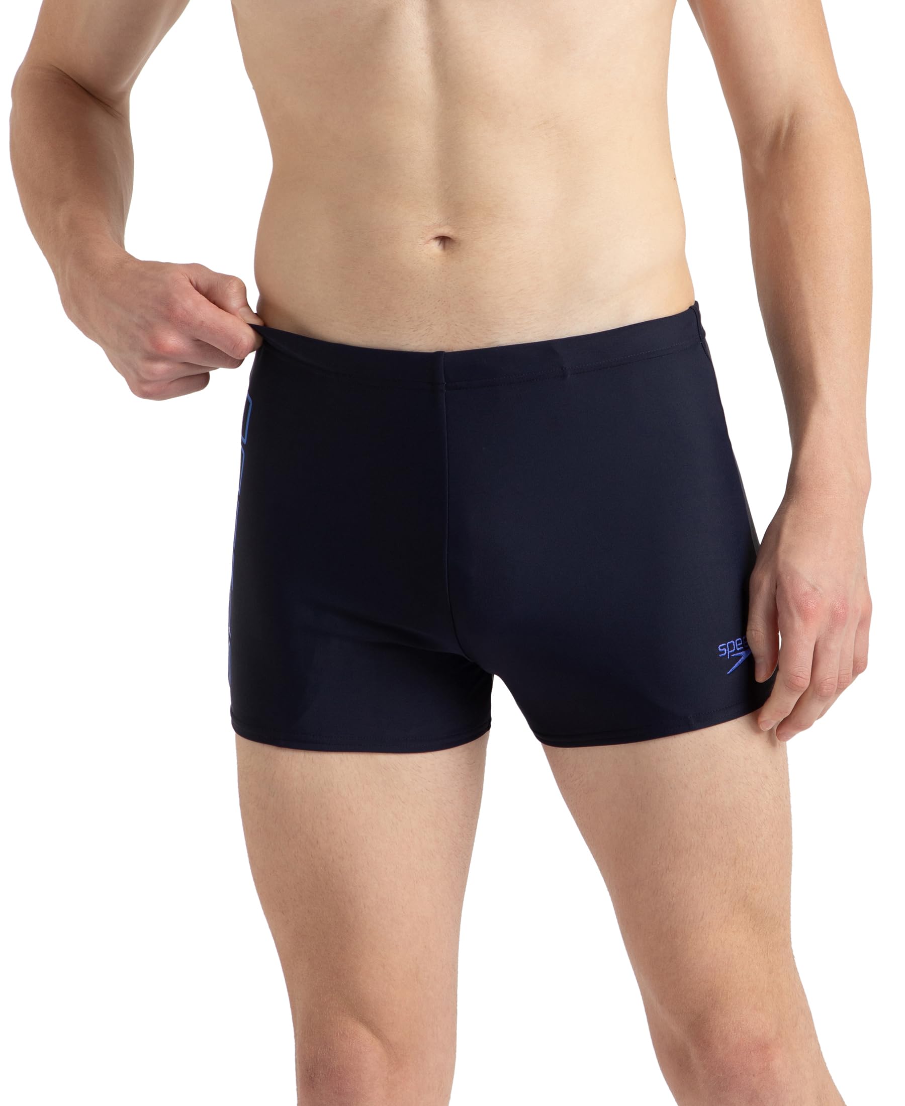 Speedo Men's Endurance10 Graphic Print Essential Aquashort Swimming Trunks | Chlorine Resistance | Shape Retention Fabric | UPF 40+ Sun Protection | Drawstring Waist