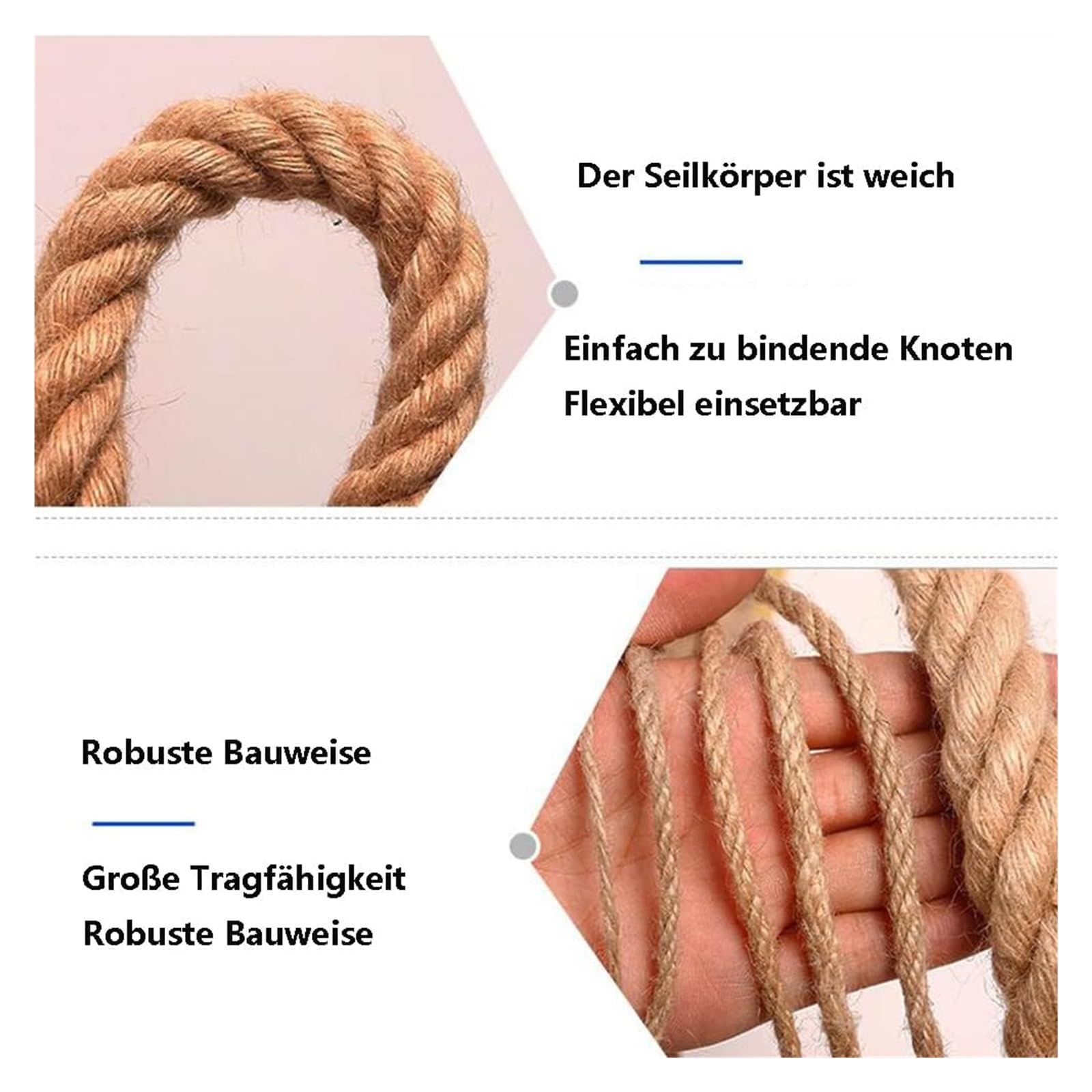 Sznur jutowy, 15mm lina konopna 30 M/98,4 stopy gruby ogród sznurek jutowy ciąg dla majsterkowiczów drapak dla kota ogrodnictwo DIY drapak lina Home Decor(15MM 10M)