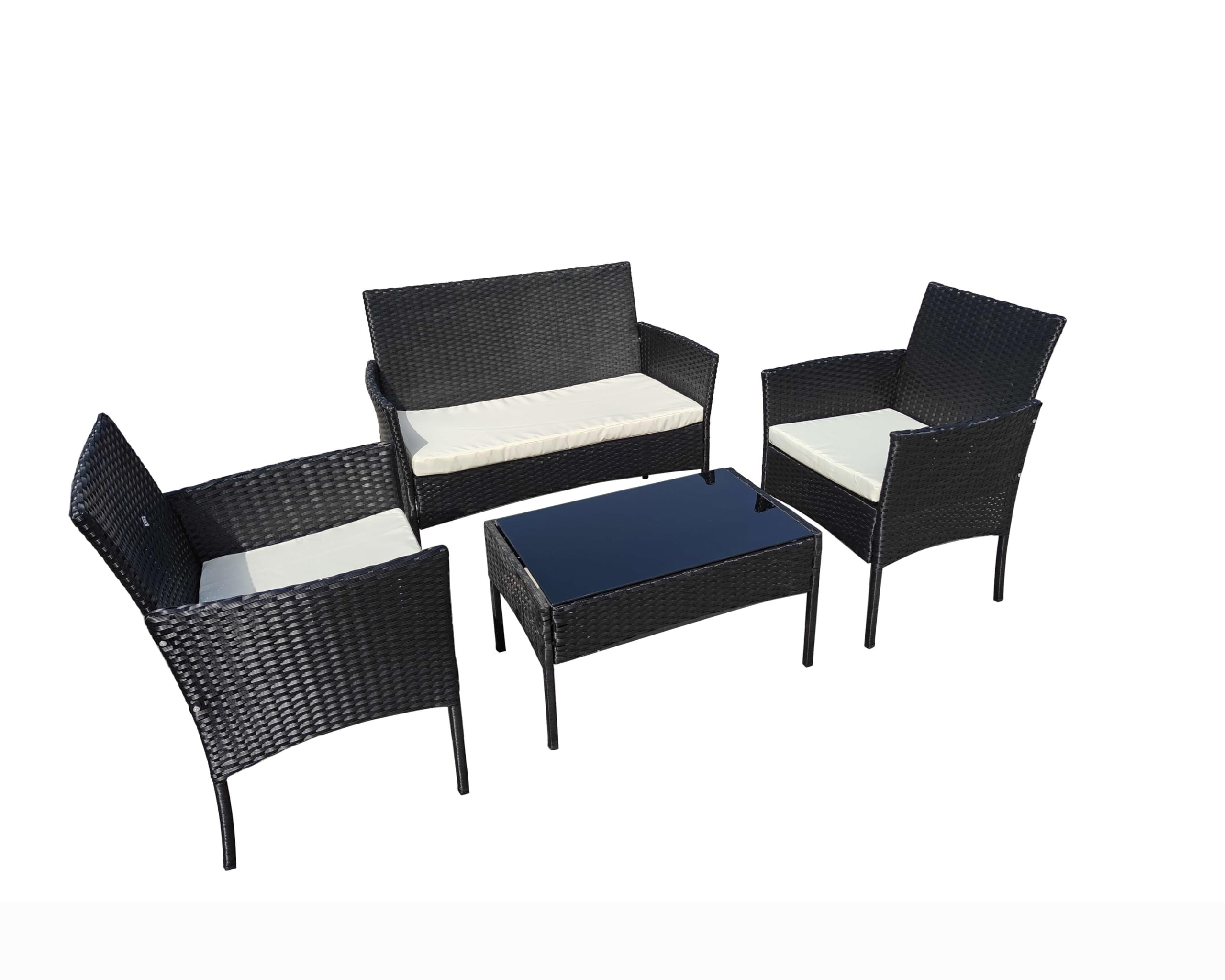 Megashopitalia Set Salotto da Esterno con Poltrone Divanetto Cuscini e Tavolino Caffè