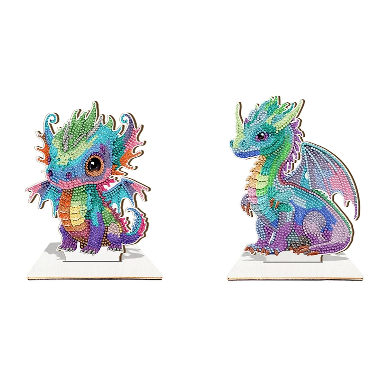 DIY Diamond Art Dragon Desktop Ornament - Crystal Cartoon Diamond Painting Craft Kit