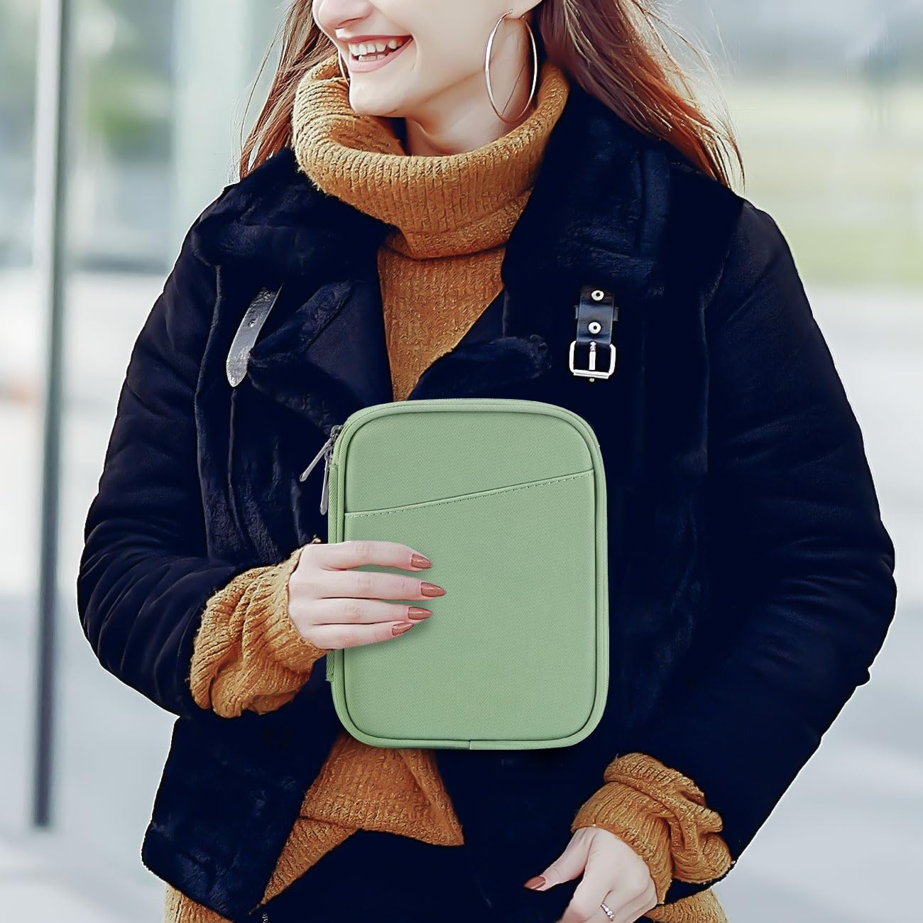 Vinabilia Custodia Protettiva per Kindle 11ª Gen 6", Kindle Paperwhite 12ª Gen 7", Kindle Colorsoft Signature Edition 7", Kobo Clara Colour 6", Kindle Oasis, Verde Matcha