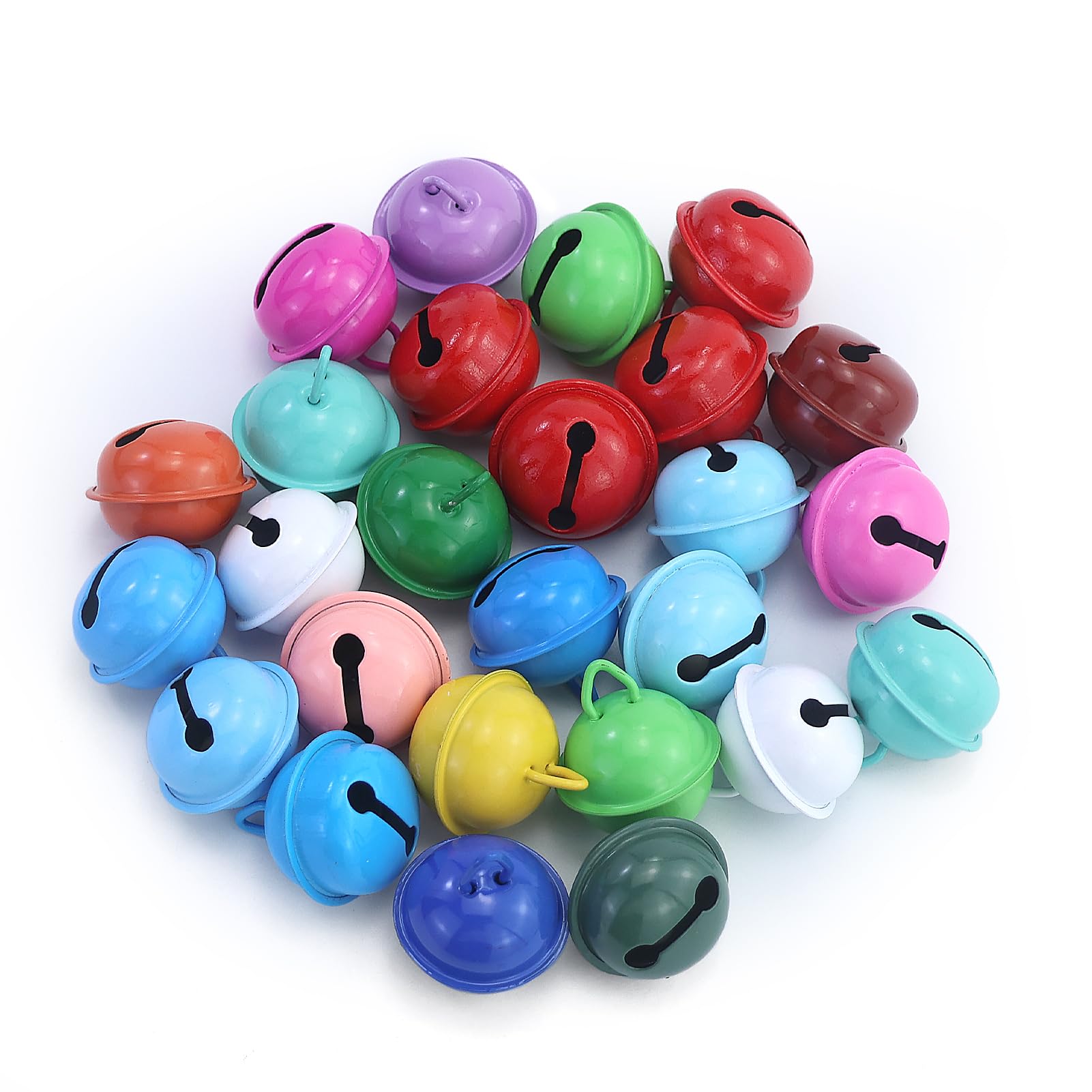 24 Campanellini Metallici Colorati Da 22mm - Per Decorazioni Natalizie, Fai Da Te E Animali Domestici - Foto 8