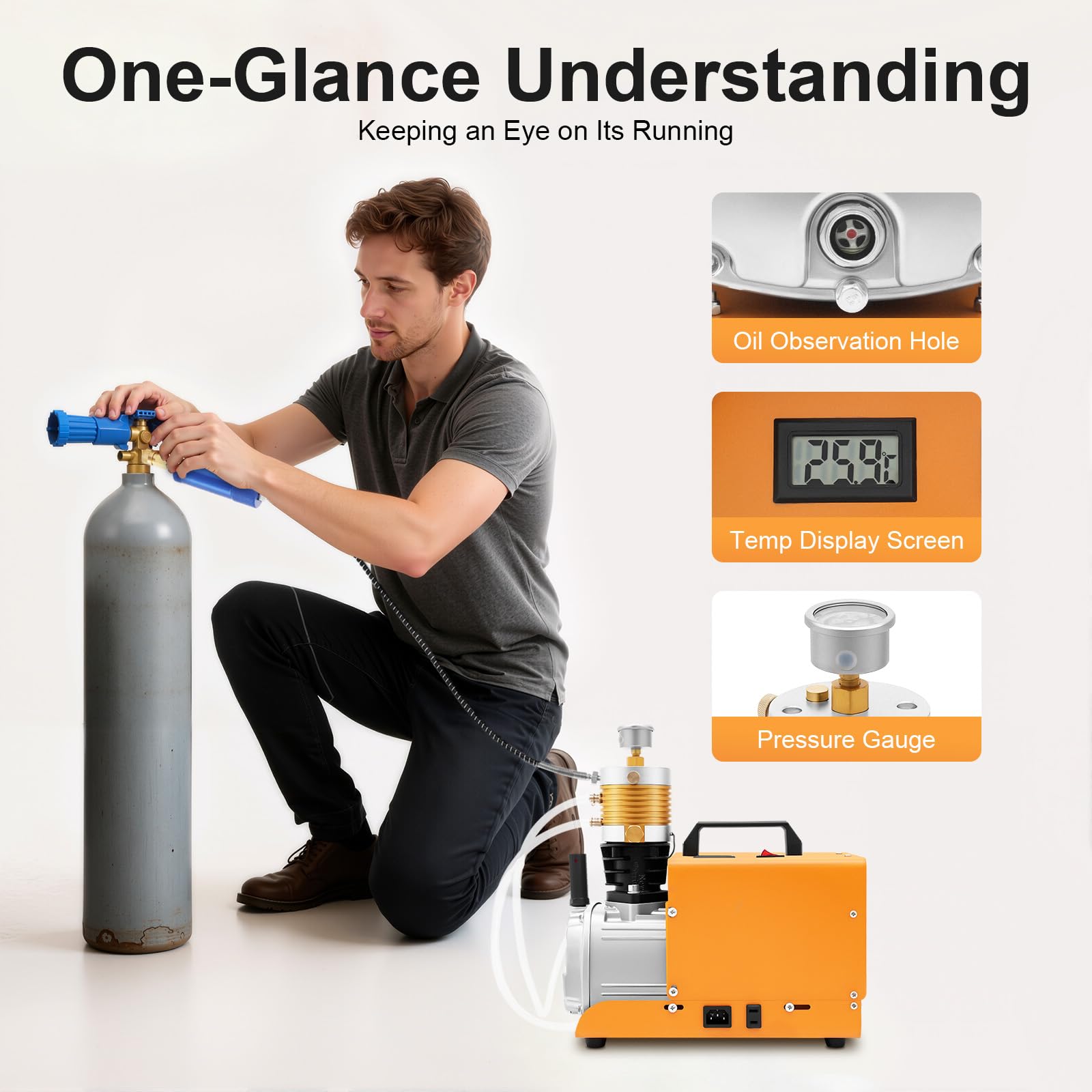 Compressore Ad Alta Pressione PCP 300bar 1800W – Raffreddato Ad Acqua Per Bombolle 1L