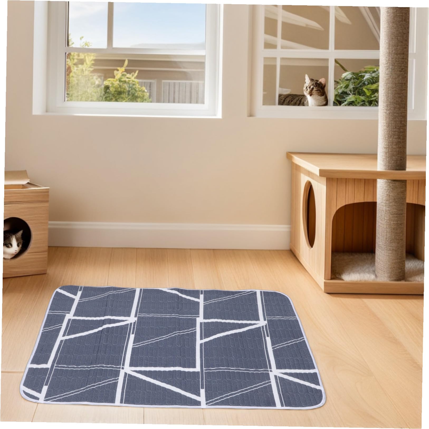 TOYANDONA Tappetino Igienico Lavabile per Cani e Gatti 2 Pezzi in Cotone Ecologico Riutilizzabile Assorbente e Traspirante per Uso Interno ed Esterno