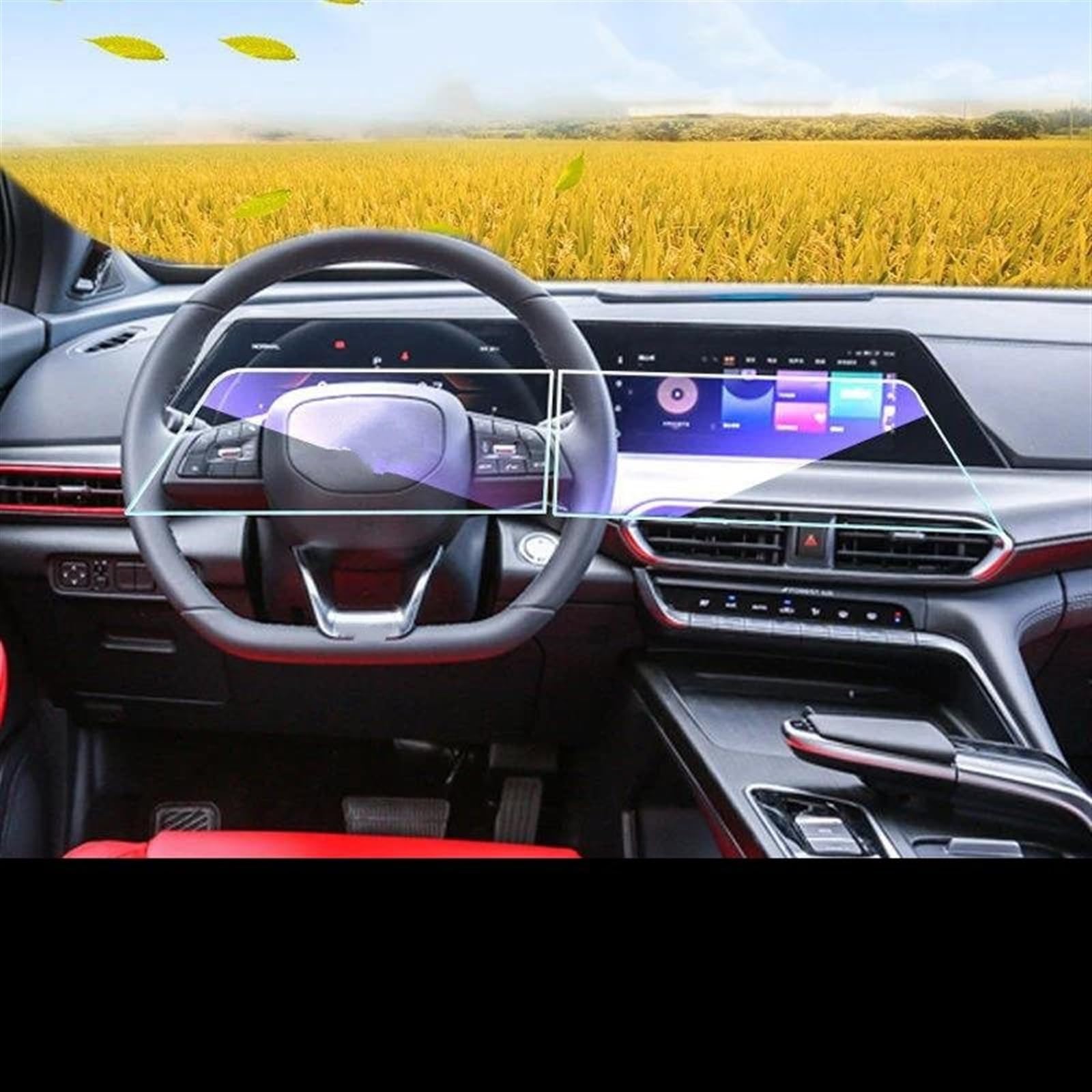 Panzerglas Displayschutzfolie Navigation Changan für Uni-t 2022 (12,3 Zoll)