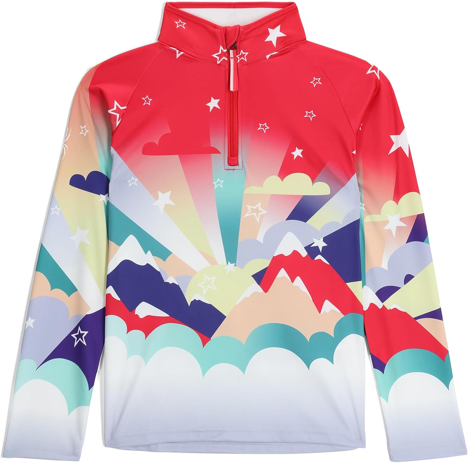 Spyder Girls' Surface Half Zip T-Neck Ski Base Layer Jacket