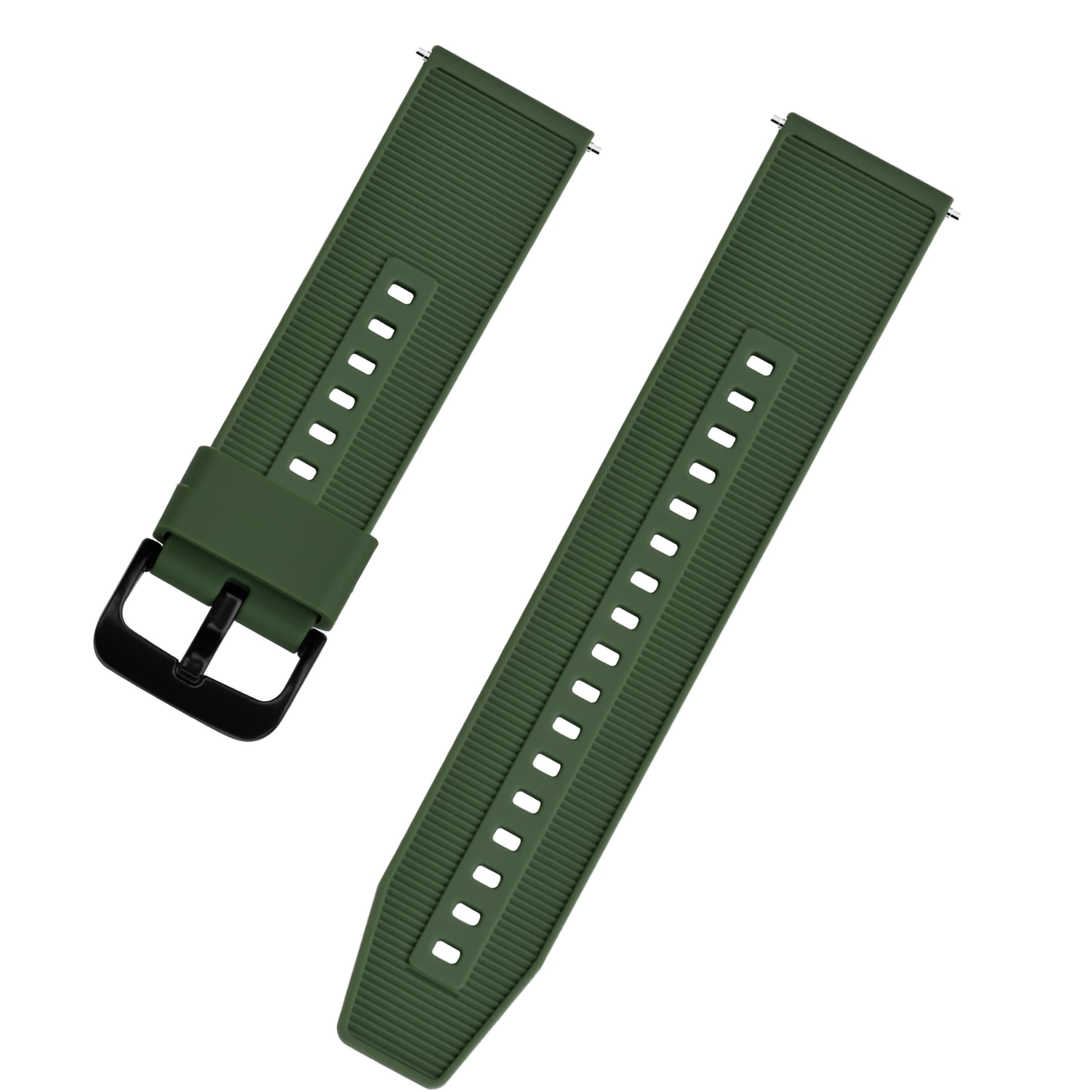 TIMEWEAR 22mm Green Silicone Replacement Watch Strap with Stainless Steel Buckle, Compatible with Boat, Noise Colorfit, Fireboltt, Samsung, Amazefit and Watches with Lug Width 22mm (B0D8GYYVWN) Amazon Price History, Amazon Price Tracker