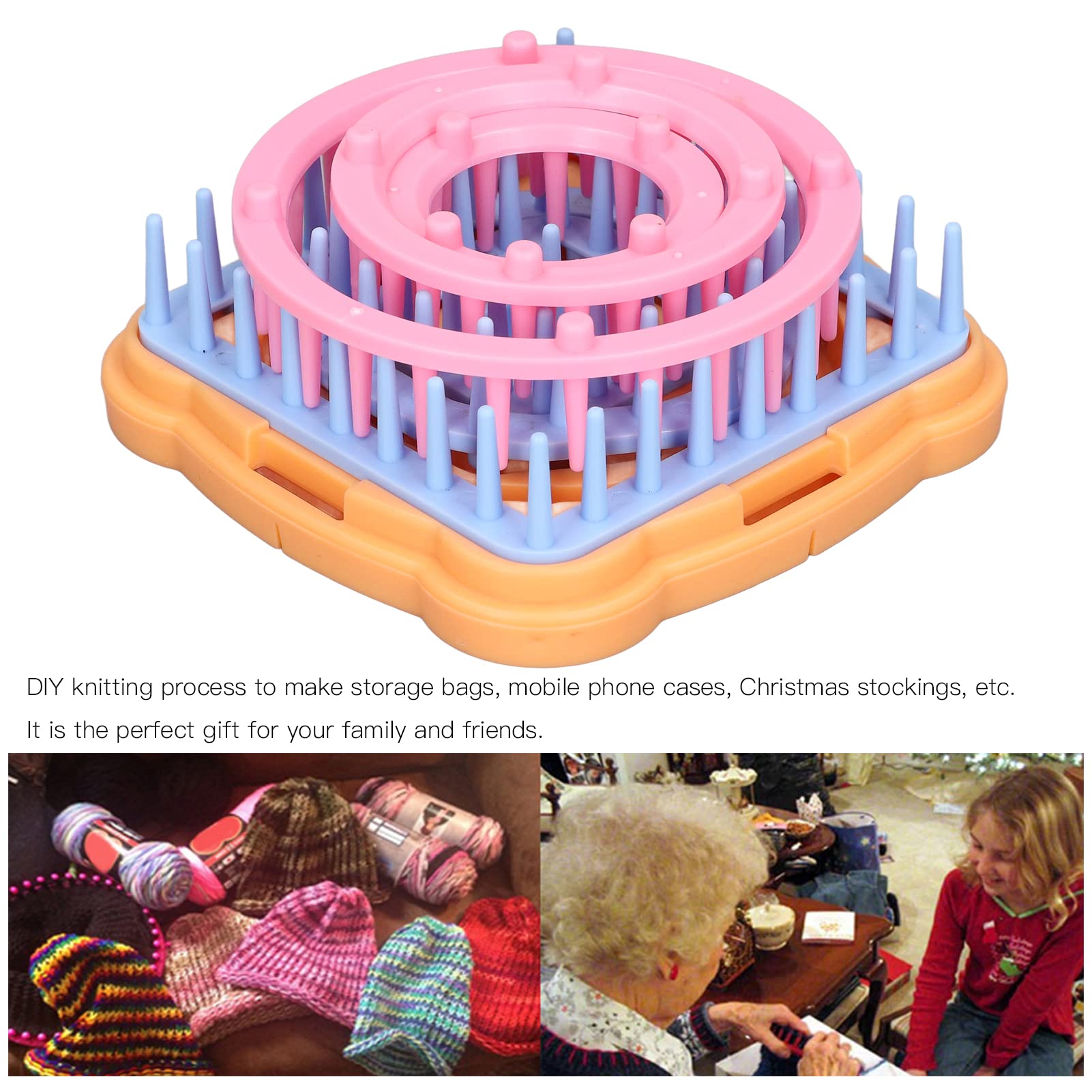 Weaving Looms Kit, Flower Knitting Looms Kit Round Flower Knitting Machine Plastic Sewing Needle Flower Knitting Machine Sweater Woolen Thread Knitting Tool