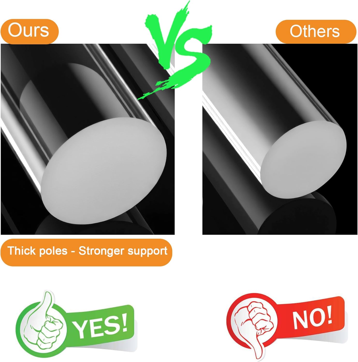 Jusalpha® 6 Tier Round Acrylic Cupcake Stand-cake stand-dessert stand, cupcake Tower 6RFs (6 Tier With Base) (6RF-S)