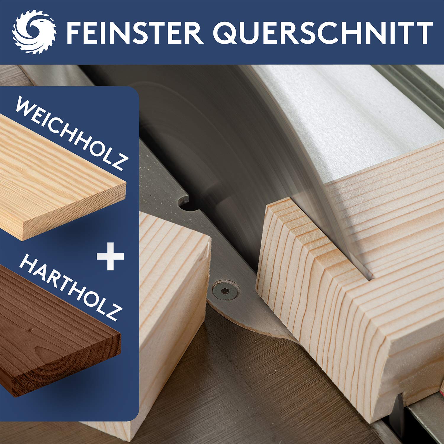 FALKENWALD® - Lama per sega circolare 210 x 30 mm per legno – Lama per sega circolare 210 x 30 mm compatibile con sega circolare Bosch GTS 635 – 216, sega a tazza di Bosch, Einhell & altri