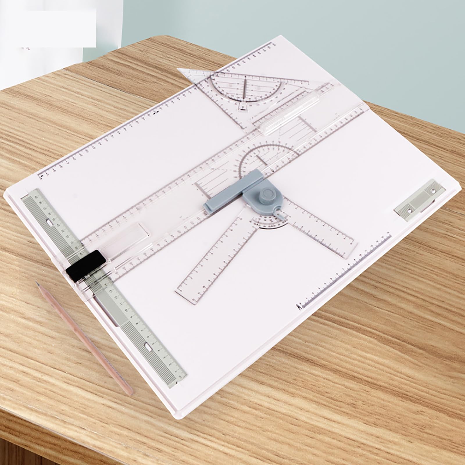 Tablero de dibujo portátil con ángulo ajustable y movimiento paralelo para artistas y diseñadores