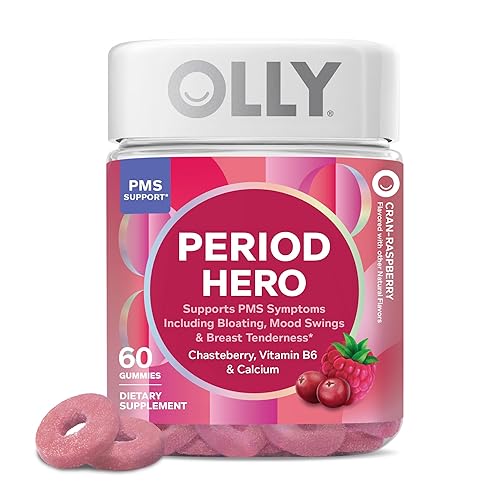 OLLY Period Hero Gummies, PMS Support Supplement,* Chasteberry, Vitamin B6,