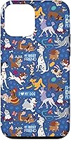Vista 16 de Funda azul para iPhone 16 Disney Dogs I Love My Dog