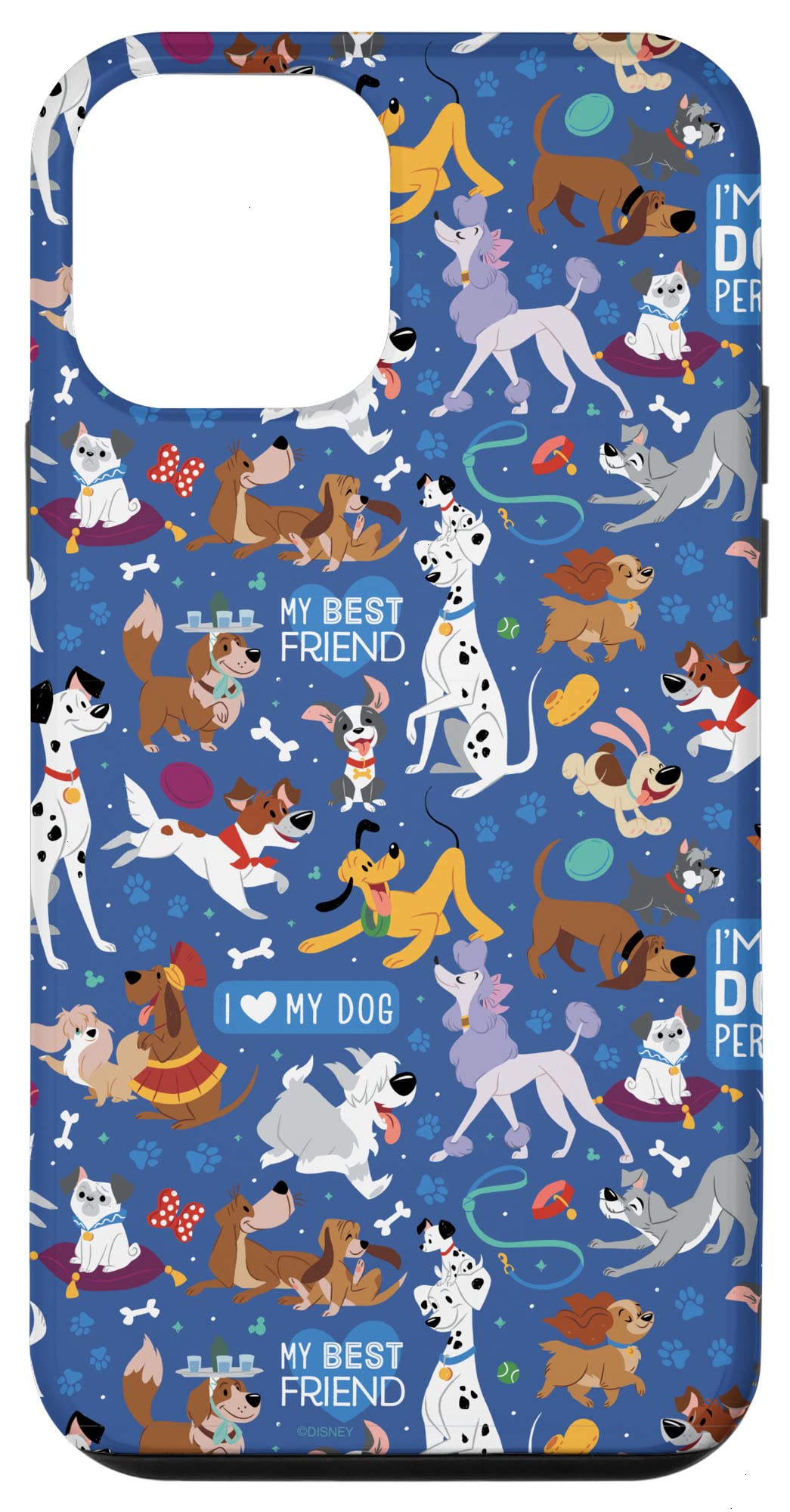 Coque iPhone 12 mini Disney Dogs silicone bleu pour smartphone Apple - 4