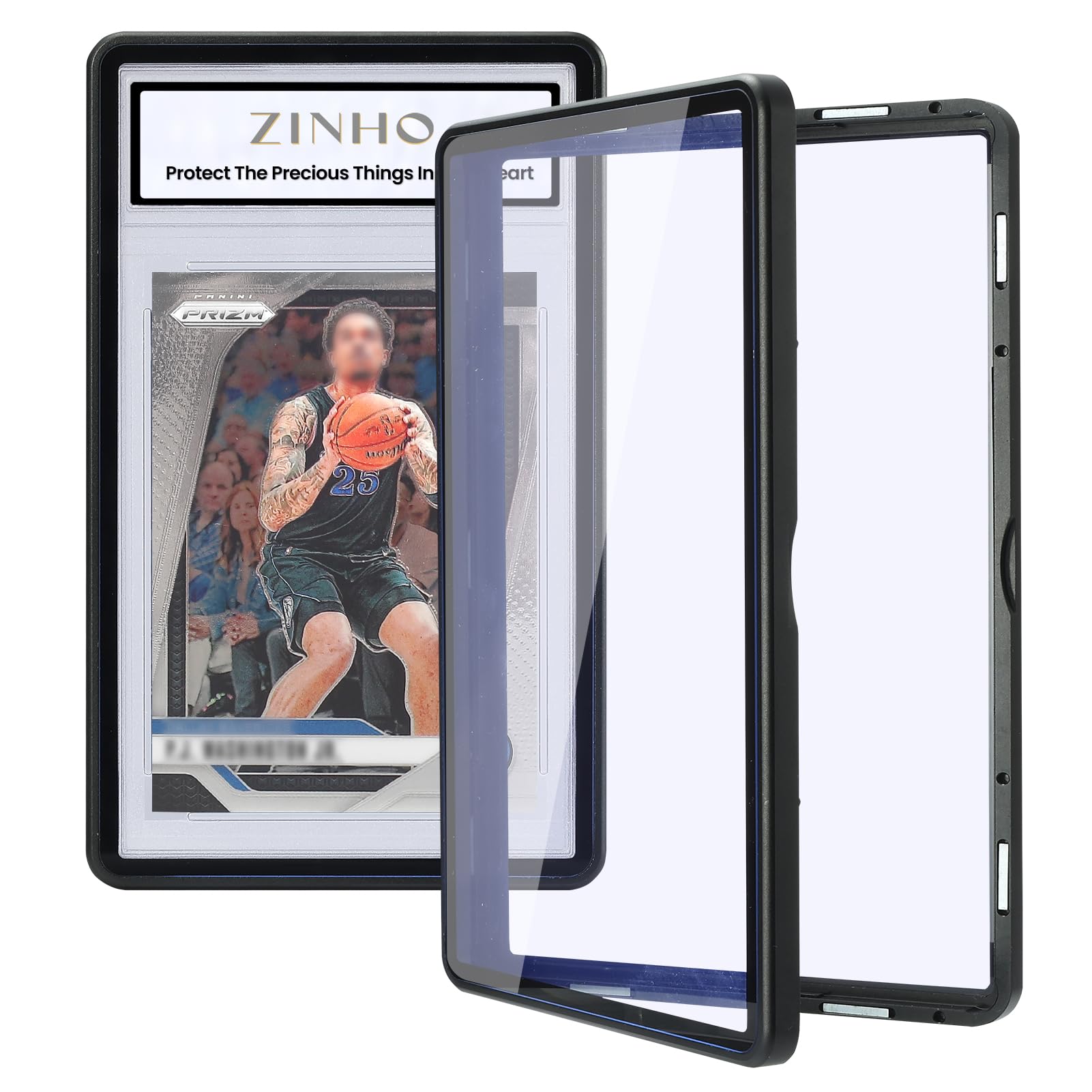 ZINHO Graded Card Case Magnetic Aluminum Alloy Slab Protector Display Case Fits 35PT PSA/CGC/CSG Cards, UV Protection (Black) โ image 1