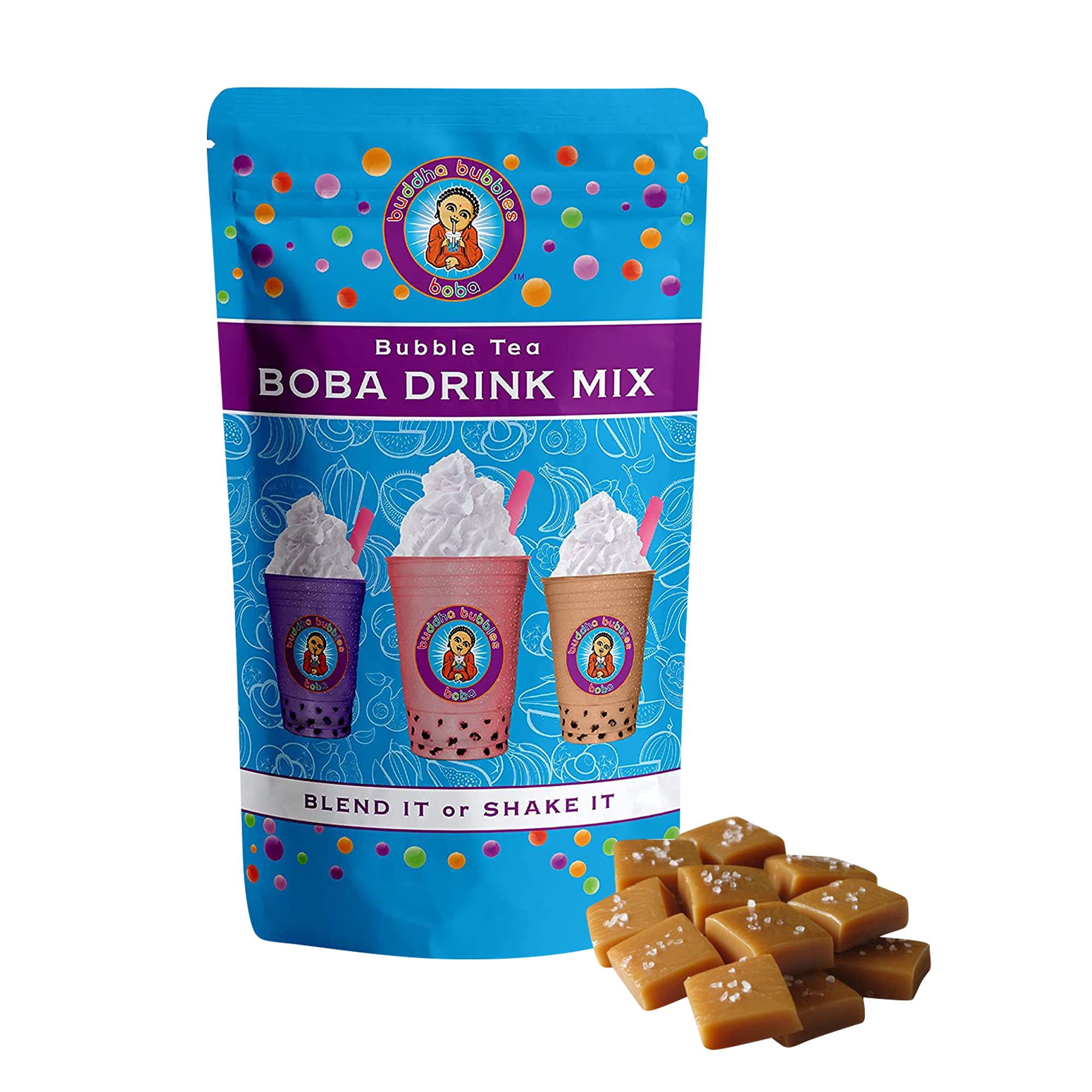 Salted Caramel Boba / Bubble Tea Drink Mix Powder By Buddha Bubbles