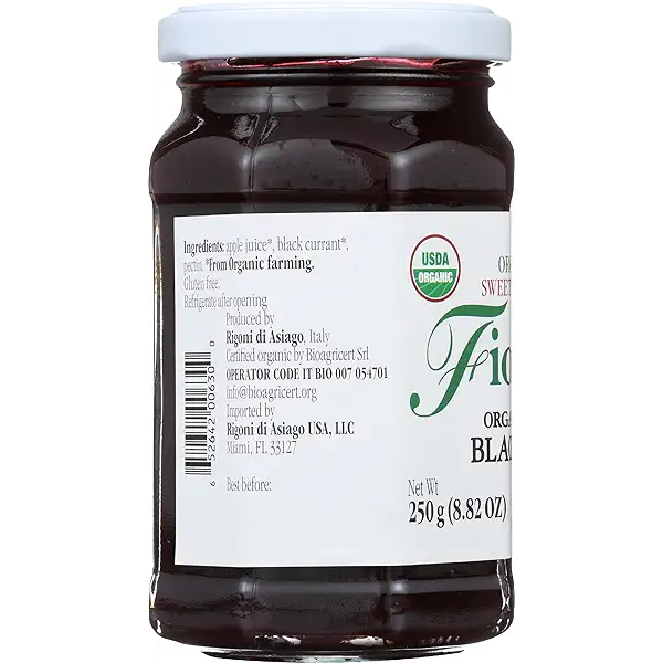 Fior Di Frutta, Fruit Spread Black Currant Organic, 8.82 Ounce 6
