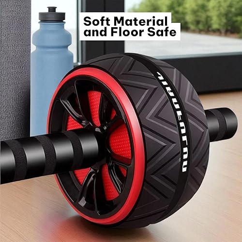 Miniatura 3 de Rueda de rodillo abdominal para entrenamiento abdominal, equipo de entrenamiento portátil para gimnasio en casa, con rodillera