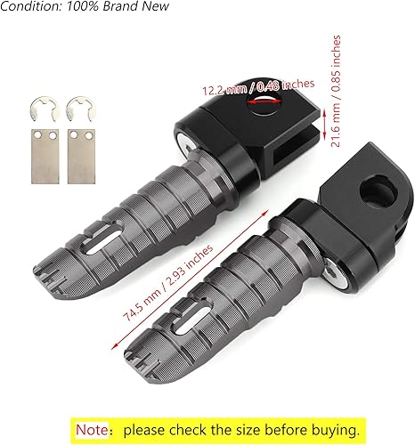 Miniatura 26 de Mad Hornets Reposapiés delantero Piernas para KAWASA-KI Z300 Z400 Z800 Z650 Z900 Z1000 NIN-JA 650 Rojo -,Negro