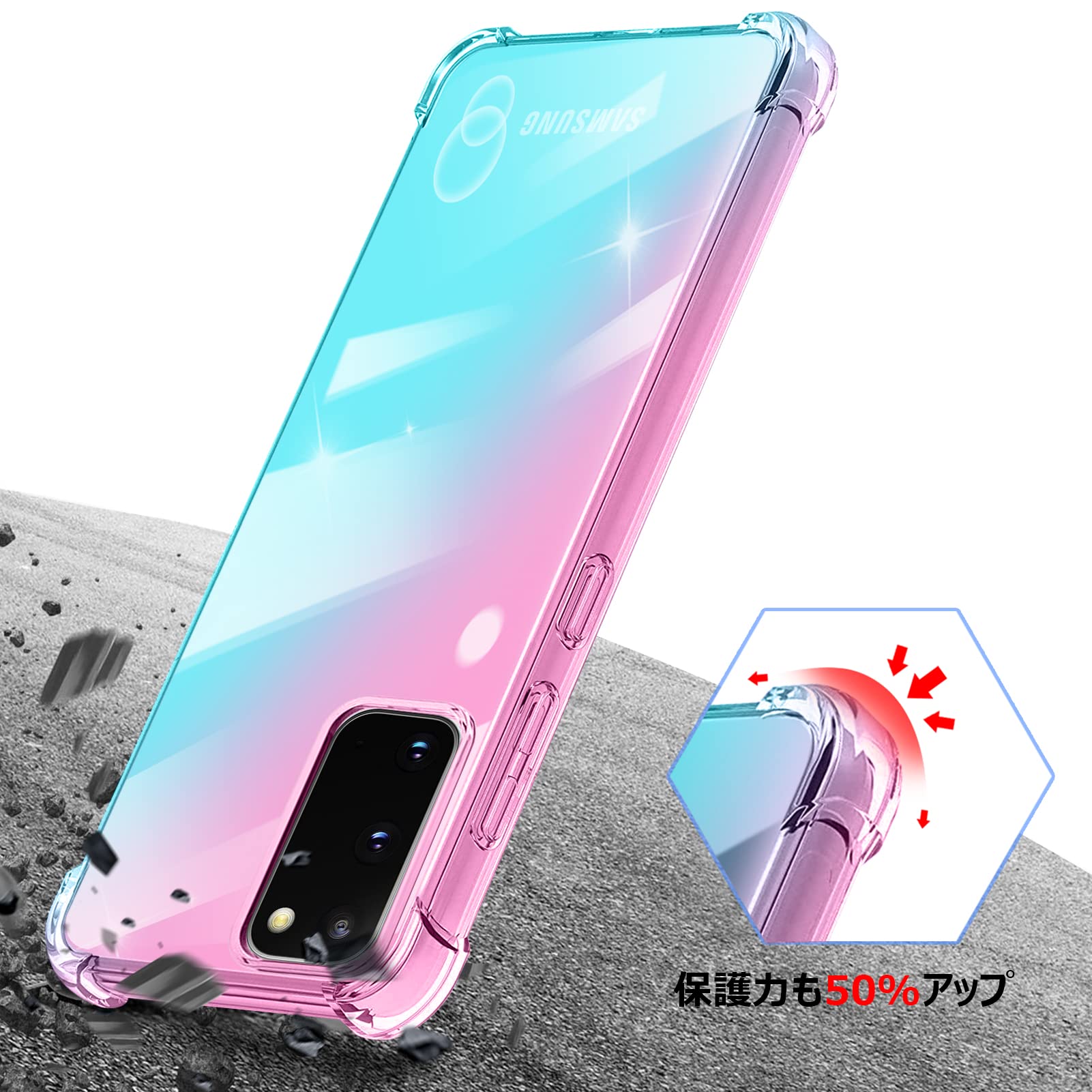 Amazon.co.jp: PNEWQNE OPPO Reno5 A 用ケース グラデーション クリア