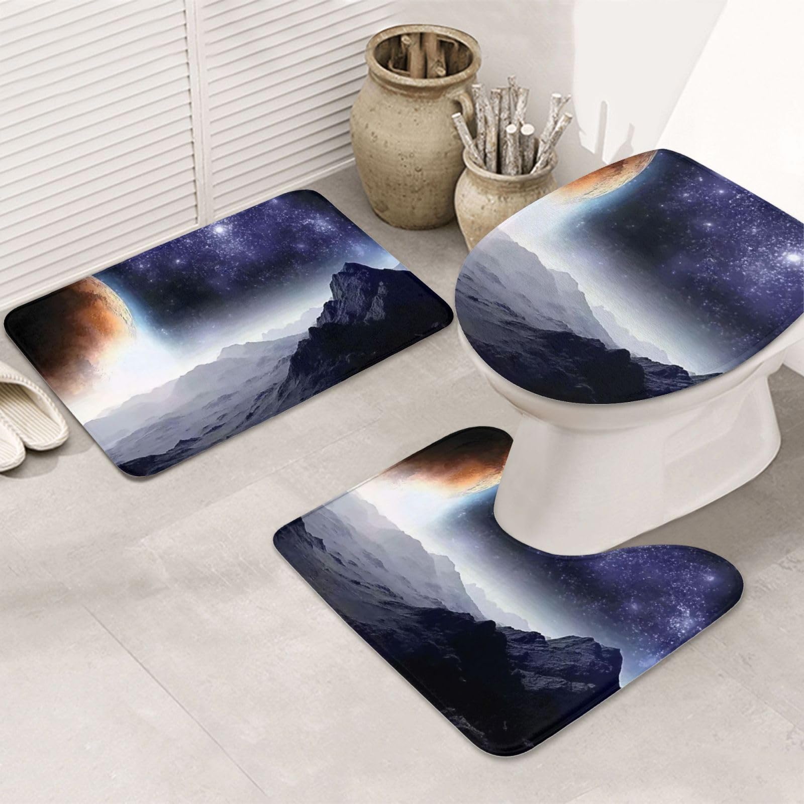 Tapis de bain Voie Lactée OUSIKA pour créer une ambiance relaxante