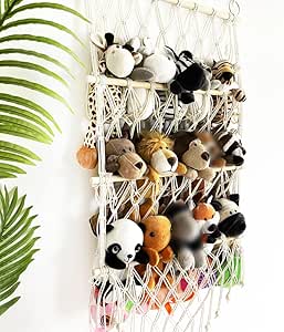 Boho Animaux En Peluche Filet Hamac Grand Jouet Macramé Tenture