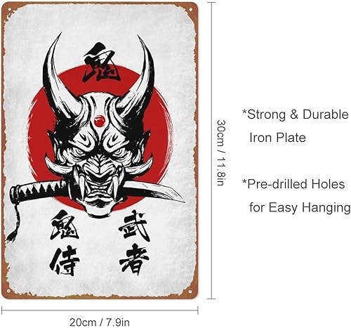 Miniatura 2 de Oni - Letrero de metal para colgar en la pared de la cocina, póster de pared, garaje, cafetería, bar, pub, arte cueva de hombre, placa novedosa de 8