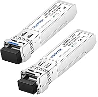 Vista 1 de 1 par de transceptores 10G SFP+ Bidi, módulo monomodo SFP LC de 10 GB, mini gbic bidireccional para Cisco SFP-10G-BXD-I (1330nm-TX/1270nm-RX)