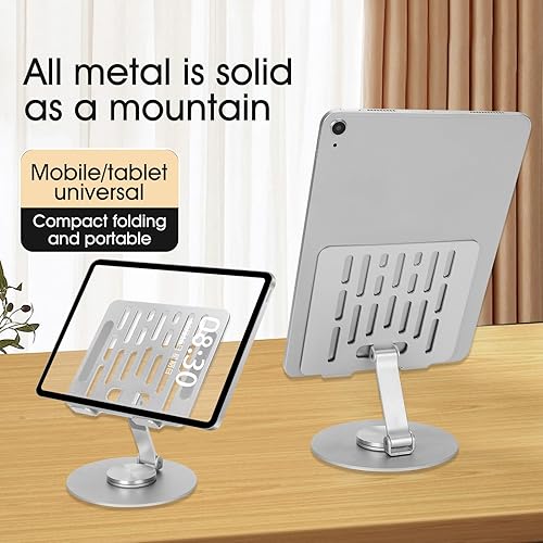 Miniatura 4 de Soporte giratorio para tableta de 360 grados, un soporte de computadora inteligente que puede emitir sonido de engranaje. Plegable hacia arriba y