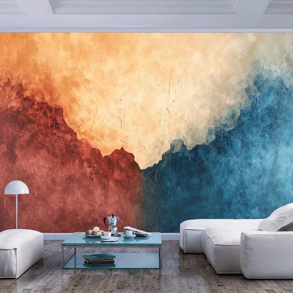JIAOQSS Murals Photo Wallpaper Abstract Painting Modern Style Colors Abstract Painting Modern Style colorsSelf Adhesive Removable 3D Wall Posters Sticker Border Bedroom Photo Decoration