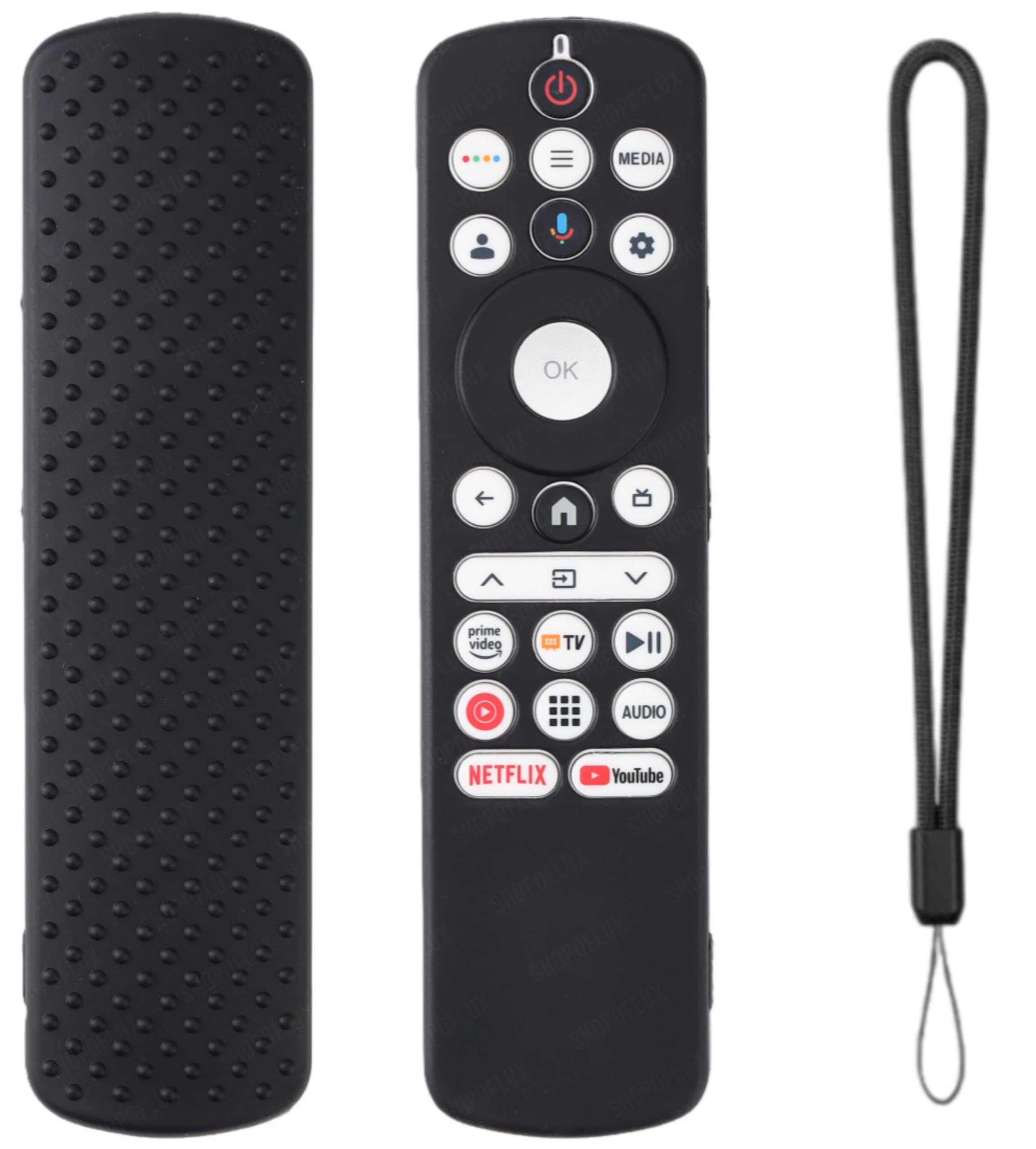 SHOPOFLUX Silicone TV Remote Cover Compatible with Haier Smart TV Protective Case with Lanyard (Black)-picture-23