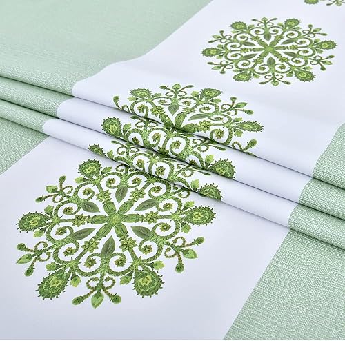 Miniatura 7 de Zobesta Mantel de vinilo para mesas rectangulares, mantel de plástico de PVC, impermeable, manteles de vinilo verde para mesas rectangulares (55 x
