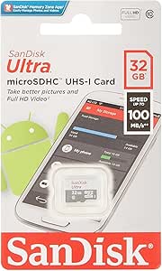 SanDisk Ultra microSDHC 32GB, C10, UHS-1, 100MB/s R, 3x5, 7Y